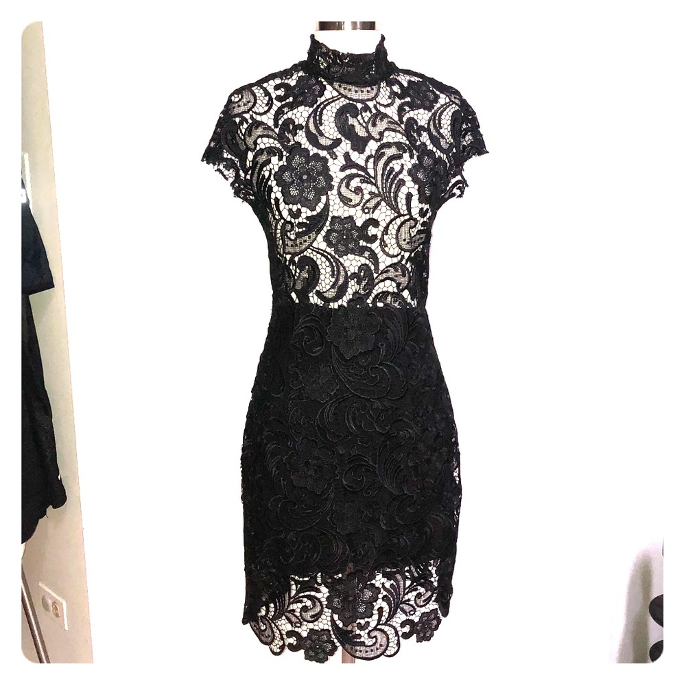 Want My Look Lace Appliqué Sexy LBD